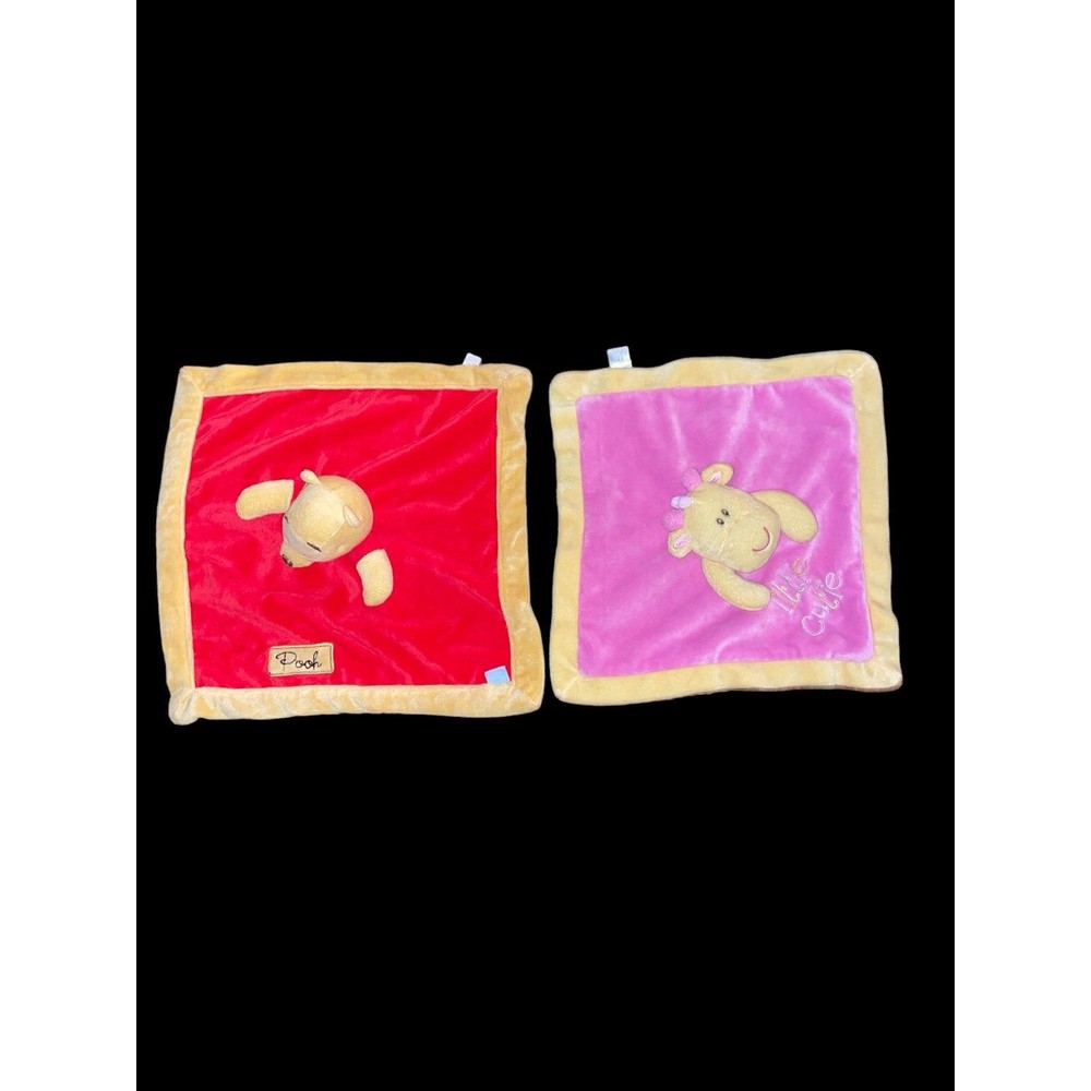 Disney Winnie The Pooh Lovey Security Blanket & 2013 Macys Giraffe Lovey